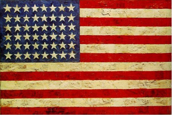 Jasper Johns flags painting - 2011 Jasper Johns flags art painting